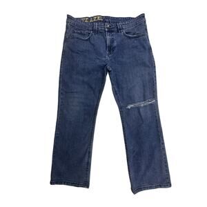 TK Axel Jeans Men 36X30 Slim Boot Cut Med Wash Denim Pants Flap Pockets Western